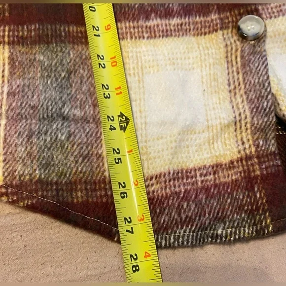 FANTASLOOK PLAID FLANNEL SHIRTS FOR WOMEN BUTTON DOWN SHACKET, Medium - Picture 7 of 7